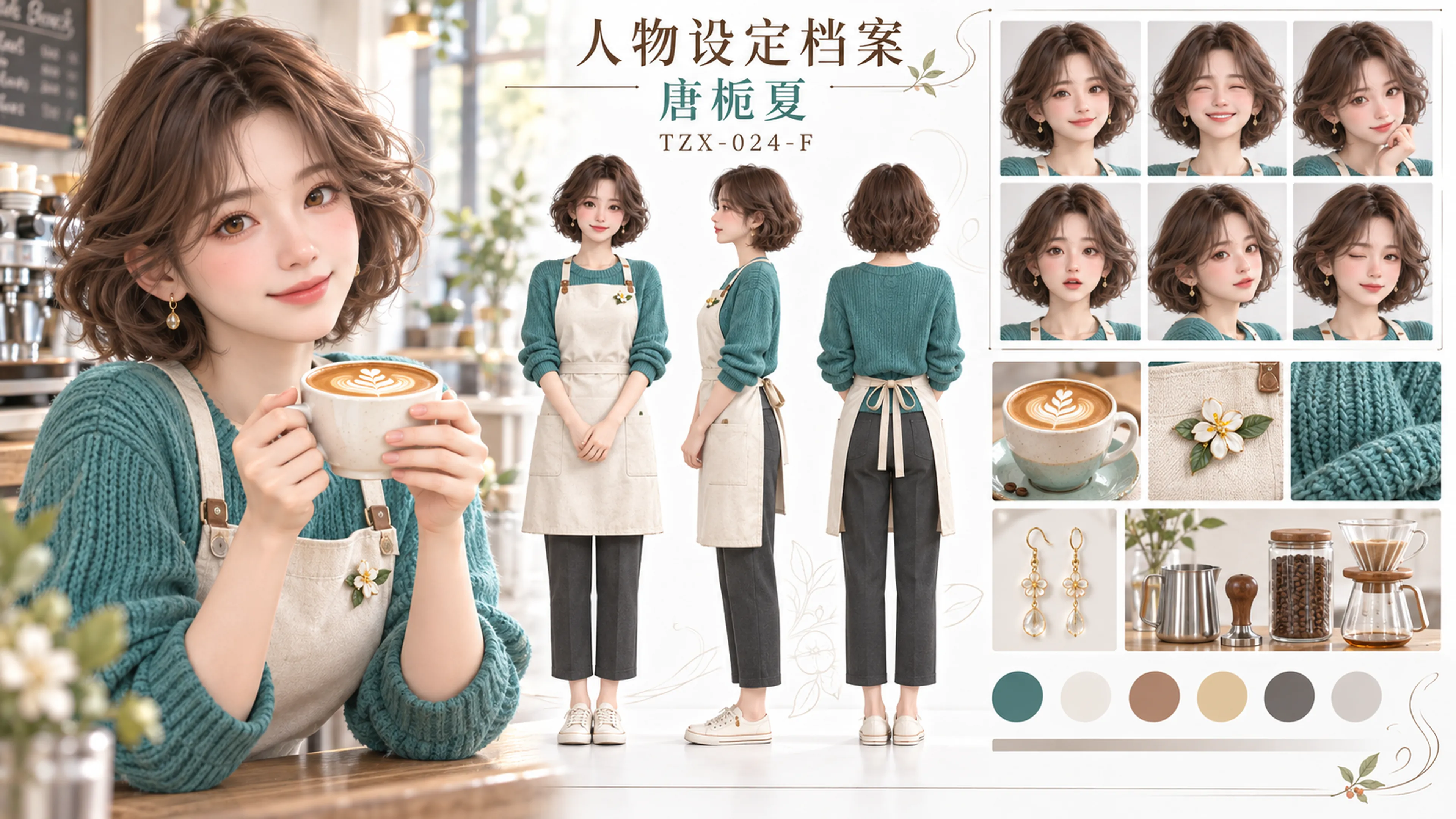 唐栀夏（Cafe Healing Barista） 角色资料卡预览